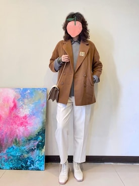 「通勤穿搭」｜「アイテム（ブーツ）」を使った、EX.LIBRIS🇹🇼さん（レディース・170cm）の冬コーディネート