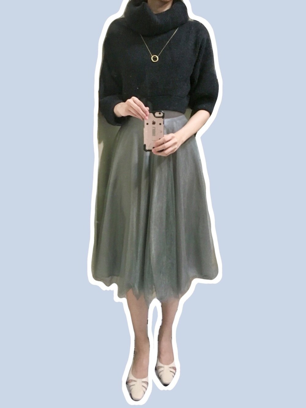 「ootd、女人味、冬コーデ、通勤穿搭」｜「白色高跟鞋のアイテム（パンプス、ホワイト系）」を使った、EX.LIBRIS🇹🇼さん（レディース・170cm）の冬コーディネートの1枚目の写真