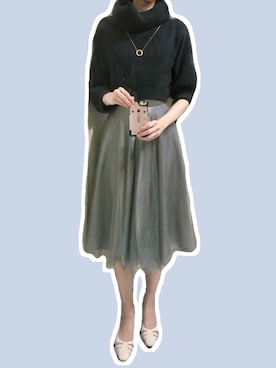 「通勤穿搭」｜「アイテム（パンプス）」を使った、EX.LIBRIS🇹🇼さん（レディース・170cm）の冬コーディネート
