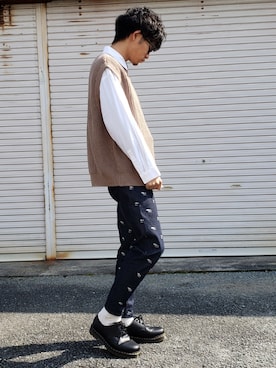 「レイヤードstyle」｜DKさん（メンズ・170cm）の冬コーディネート