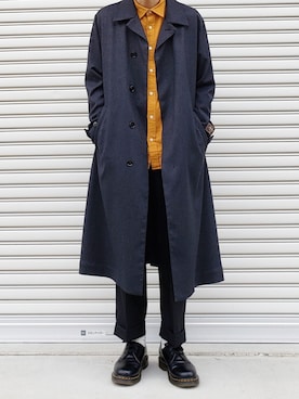 「Dr. Martens（ドクターマーチン）のDr.Martens / ドクターマーチン 1461 3EYE GIBSON SHOE 3ホール ギブソン シューズ ブーツ（ブーツ）」を使った、DKさん（メンズ・170cm）の秋コーディネート