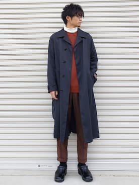 「UNIQLO（ユニクロ）のタートルネックT（長袖）（Tシャツ/カットソー）」を使った、DKさん（メンズ・170cm）の秋コーディネート