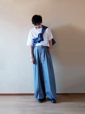 「たすき掛け」｜「アイテム（ブルゾン）」を使った、DKさん（メンズ・170cm）の春コーディネート