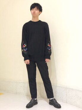 U袖刺繍プルオーバー Niko And を使ったメンズ人気ファッションコーディネート Wear