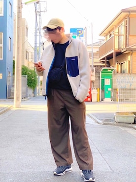 「KANGOL」｜「アイテム（その他アウター）」を使った、かずさん（メンズ・175cm）の冬コーディネート