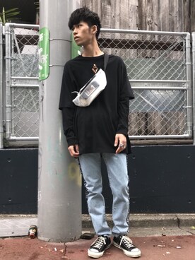 「MARCELO BURLON（マルセロ・バーロン）のアイテム」を使った、MIDWEST_ECさん（メンズ・173cm）の春コーディネート