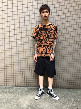 「DIET BUTCHER（ダイエットブッチャー）のアイテム」を使った、MIDWEST_ECさん（メンズ・174cm）の夏コーディネート