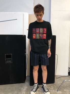 「MARCELO BURLON（マルセロ・バーロン）のアイテム」を使った、MIDWEST_ECさん（メンズ・174cm）の夏コーディネート