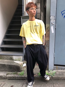 「yoshiokubo（ヨシオクボ）のアイテム」を使った、MIDWEST_ECさん（メンズ・174cm）の夏コーディネート