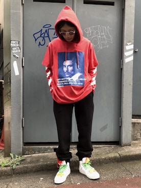 「アイテム（パーカー）」を使った、MIDWEST_ECさん（メンズ・173cm・10代）の夏コーディネート