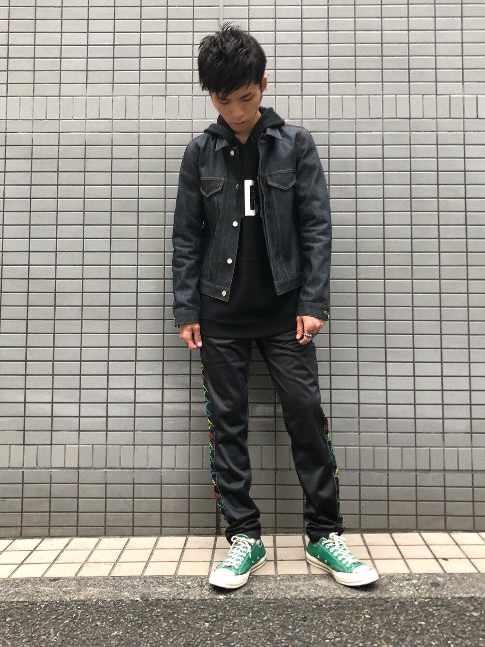 「JOHN LAWRENCE SULLIVAN、MIDWEST、MARCELO BURLON、CHRISTIAN DADA、AW、ジージャン、ootd、秋服準備はじめました」｜「JOHN LAWRENCE SULLIVANのJOHN LAWRENCE SULLIVAN デニムジャケット（デニムジャケット、ブルー系）」を使った、MIDWEST_ECさん（メンズ・174cm）の秋コーディネートの1枚目の写真
