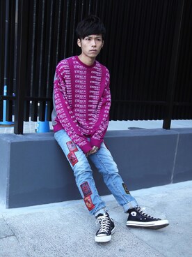 「MARCELO BURLON（マルセロ・バーロン）のアイテム」を使った、MIDWEST_ECさん（メンズ・174cm）の冬コーディネート