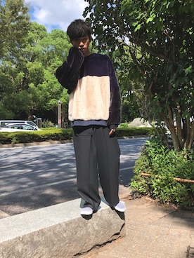 「DISCOVERED（ディスカバード）のアイテム（スウェット）」を使った、MIDWEST_ECさん（メンズ・173cm）の秋コーディネート