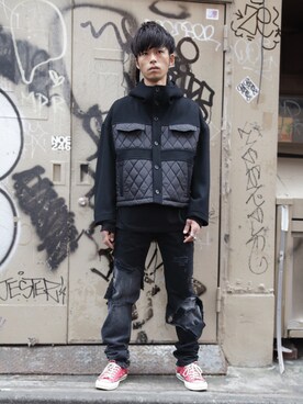 「CHRISTIAN DADA（クリスチャンダダ）のアイテム（ブルゾン）」を使った、MIDWEST_ECさん（メンズ・173cm）の秋コーディネート
