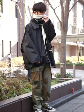「doublet（ダブレット）のアイテム」を使った、MIDWEST_ECさん（メンズ・173cm）の冬コーディネート