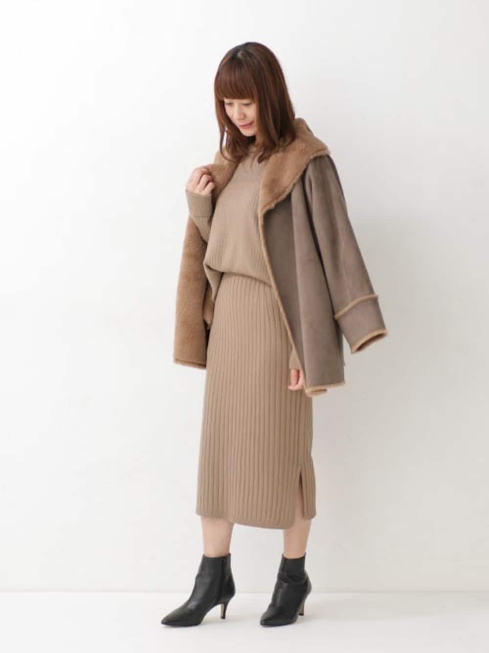 まっきー様専用 新品 nano universeフェイクムートンコート nano