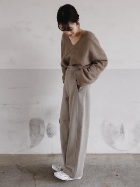 「ISOOK（アイスー）のアイテム（ニット/セーター）」を使った、mayumi+さん（レディース・158cm）の冬コーディネート