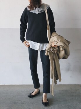 「FIKA（フィカ）のアイテム」を使った、mayumi+さん（レディース・158cm）の冬コーディネート