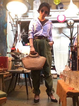 「Simplicite（サンプリシテ）のアイテム（パンプス）」を使った、ら きさん（レディース・159cm）の春コーディネート