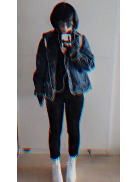 「Jのアイテム」を使った、乔安娜さん（レディース・160cm）の冬コーディネート