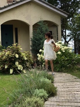 「me（ミイ）のアイテム（ワンピース/ドレス）」を使った、Culumi さん（レディース・160cm）の夏コーディネート