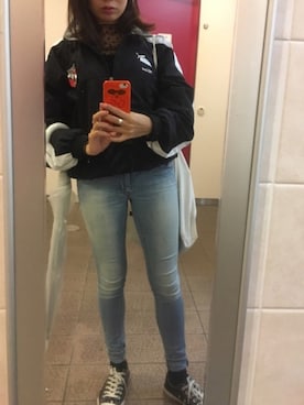 「PUMA（プーマ）のアイテム（ブルゾン）」を使った、Culumi さん（レディース・160cm）の秋コーディネート