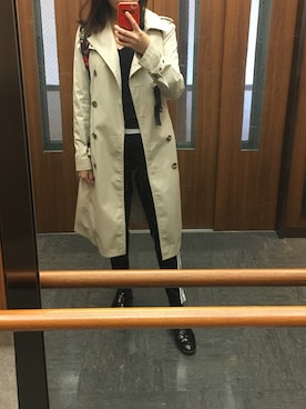 「ジャージーパンツ」｜「アイテム（モカシン/デッキシューズ）」を使った、Culumi さん（レディース・160cm）の秋コーディネート