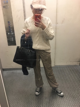 「MANGO（マンゴ）のアイテム（帽子）」を使った、Culumi さん（レディース・160cm）の秋コーディネート