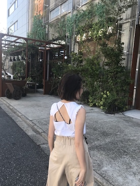 「Shihara（シハラ）のアイテム」を使った、Culumi さん（レディース・160cm）の夏コーディネート