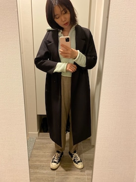 「MONKI（モンキ）のアイテム（ジャケット/アウター）」を使った、Culumi さん（レディース・160cm）の秋コーディネート