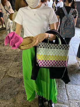 「Marc by Marc Jacobs（マークバイマークジェイコブス）のアイテム（アナログ腕時計）」を使った、Culumi さん（レディース・160cm）の夏コーディネート