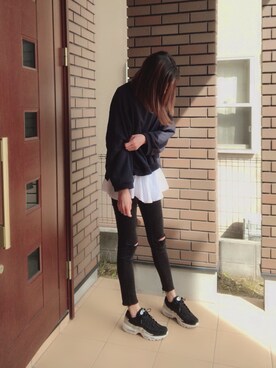 「NIKE（ナイキ）のナイキ エア マックス 95 プレミアム コントラスト ウィメンズシューズ / NIKE AIR MAX 95 PREMIUM CONTRAST（スニーカー）」を使った、cononaさん（レディース・173cm）の春コーディネート