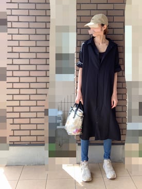 「UNIQLOデニム」｜cononaさん（レディース・173cm）の春コーディネート