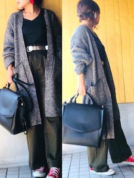 「CONVERSE（コンバース）のconverse（コンバース） ALL STAR OX（オールスターOX）（スニーカー）」を使った、MINI*さん（レディース・148cm）の秋コーディネート