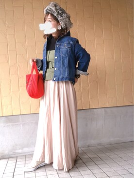 「CONVERSE（コンバース）のconverse（コンバース） ALL STAR OX（オールスターOX）（スニーカー）」を使った、MINI*さん（レディース・148cm）の秋コーディネート