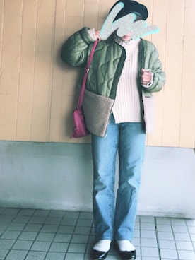 「LUCA（ルカ）のアイテム（ジャケット/アウター）」を使った、MINI*さん（レディース・148cm）の冬コーディネート