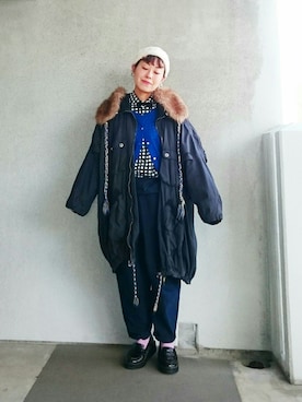 福すけさん（レディース・155cm）の冬コーディネート