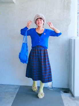 「ベレー帽推奨委員会」｜「アイテム（福袋/福箱）」を使った、福すけさん（レディース・154cm）の秋コーディネート