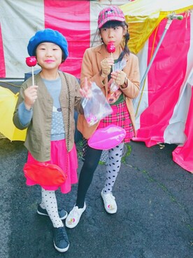 「フェリシモキッズ（フェリシモキッズ）のアイテム」を使った、福すけさん（キッズ・133cm）の秋コーディネート