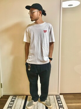 「アイテム（スリッポン）」を使った、shotro.sさん（メンズ・182cm・20代）の秋コーディネート