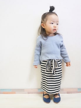 「オールバック」｜「アイテム（その他）」を使った、ayaka...rinkaさん（キッズ・80cm）の春コーディネート
