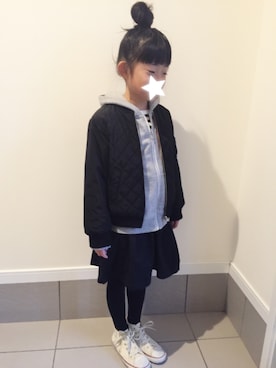 ☺︎nene.さん（キッズ・120cm）の冬コーディネート