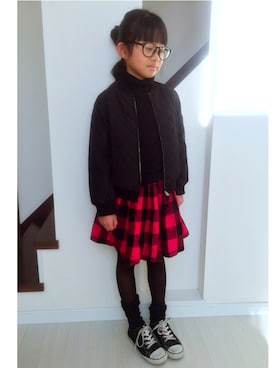 「RUGGEDWORKS」｜☺︎nene.さん（キッズ・120cm）の冬コーディネート