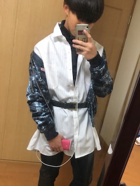 「アイテム（ブルゾン）」を使った、しょーへーさん（メンズ・157cm・10代）の冬コーディネート