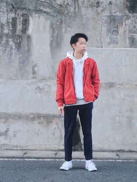 「GAP（ギャップ）のアイテム（ブルゾン）」を使った、MAYOさん（メンズ・170cm）の秋コーディネート