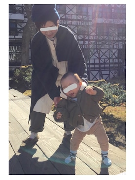 「アイテム（モカシン/デッキシューズ、グリーン系）」を使った、ちこさん（レディース・155cm）の秋コーディネート