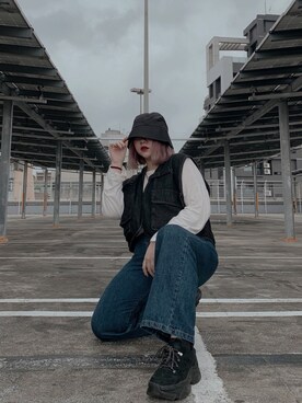 「PULL&BEAR（プルアンドベア）のアイテム（シューズ）」を使った、Ossanさん（レディース・162cm）の冬コーディネート