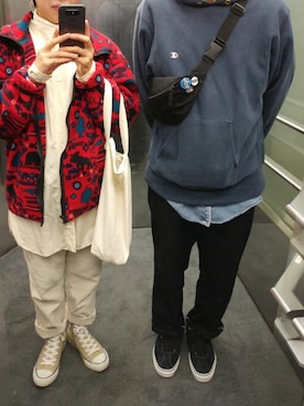 「DOMINGO（ドミンゴ）のアイテム」を使った、こっさん（メンズ・167cm）の冬コーディネート