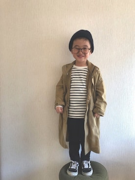 「アイテム（テーラードジャケット）」を使った、sskk11さん（キッズ・110cm）の春コーディネート