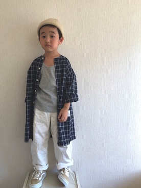 「キッスコーデ」｜「アイテム（帽子）」を使った、sskk11さん（キッズ・110cm）の秋コーディネート